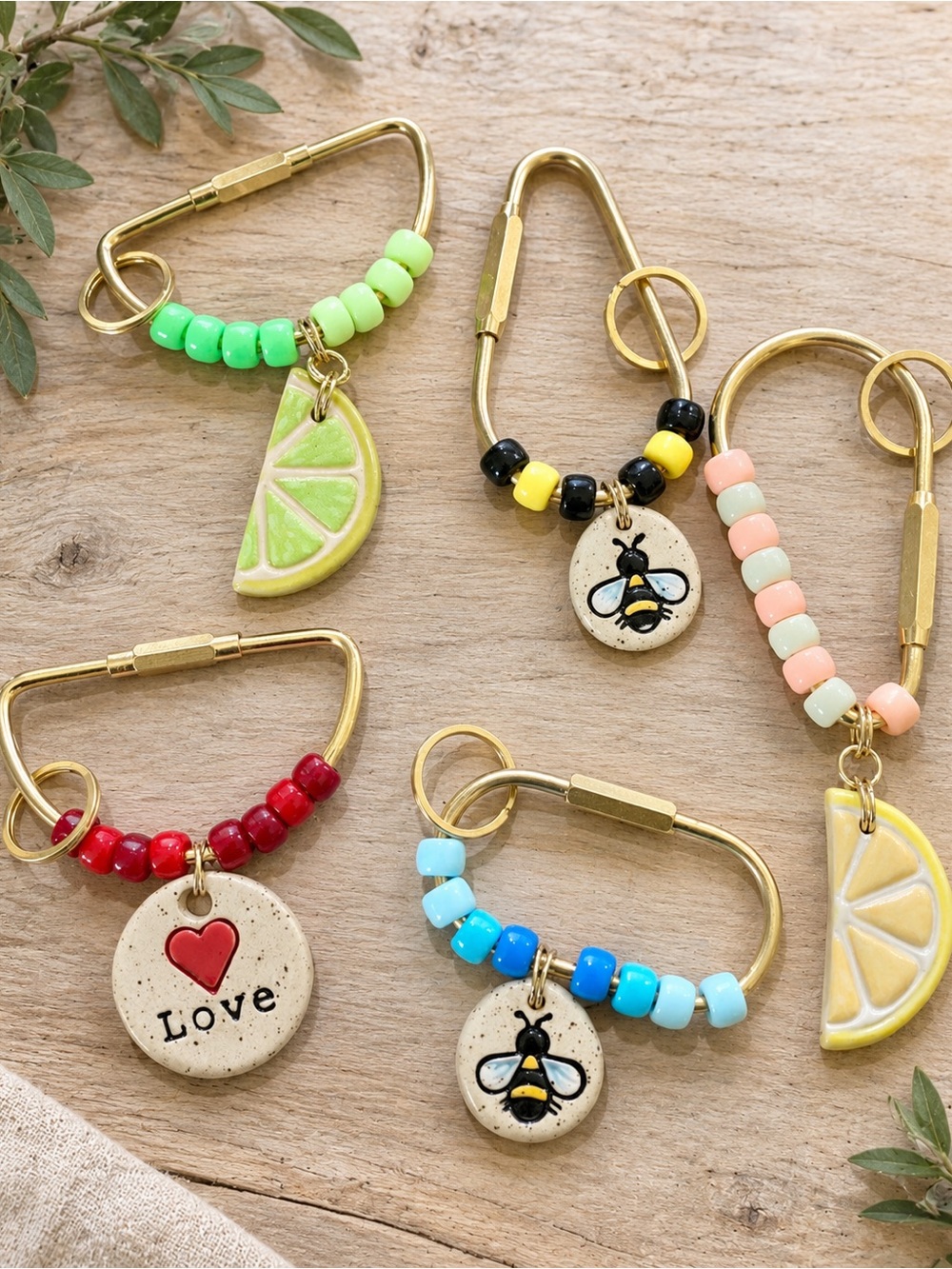 Summer Carabiner Bag Charm